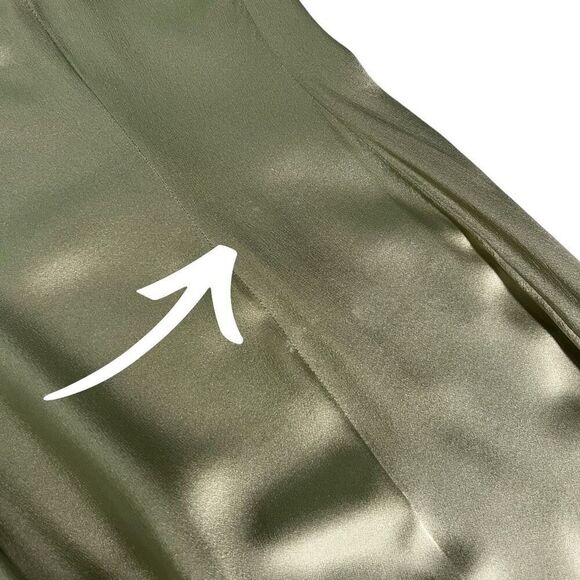 Alessandra Rich Ruffle Gown in Olive Green - Picture 10 of 13